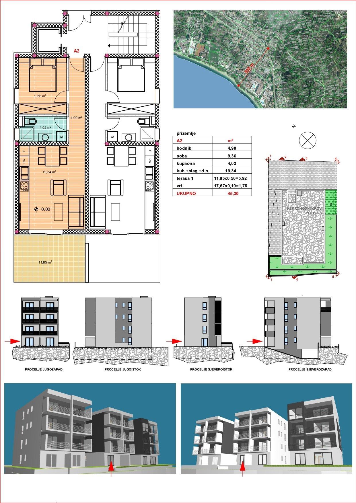 Apartmán, Makarská, Chorvatsko, prodej nemovitostí Jadran Reality